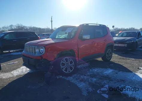 2016 Jeep Renegade Limited z USA, uszkodzony, nr VIN ZACCJBDT4GPD60628